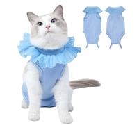 Cat Recovery Suit for Females After Surgery - Breathable Onesie for Abdominal Wounds, Spay Recovery Shirt for Cats and Kittens - Pink, Medium