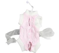 Cat Recovery Suit, Kitten Postoperative Bandage Outfit, Prevent Licking Wounds with Breathable Gauze Cotton Fabric, Adjustable Snap Closure Design for Fat or Thin Cats After Surger (S)