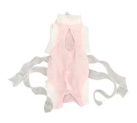 Cat Recovery Suit, Kitten Postoperative Bandage Suit, Breathable Gauze Cotton Pet Recovery Suit with Snap Closure for Preventing Licking After Surgery (L)