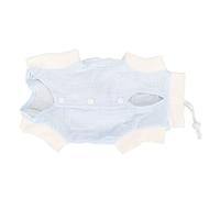 Cat Recovery Suit, Pet Postoperative Suit for Cats and Dogs, Breathable Gauze Cotton Wound Protection Suit with Snap Buttons, Adjustable Micro - Stretch Ribbon for (L)