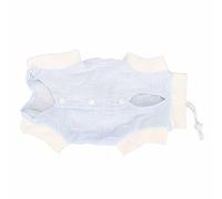Cat Recovery Suit, Pet Postoperative Suit for Cats and Dogs, Breathable Gauze Cotton Wound Protection Suit with Snap Buttons, Adjustable Micro - Stretch Ribbon for (S)