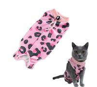 Cat Recovery Suit, Post-Surgery Onesie, E-Collar Alternative, Breathable | Breathable cat recovery suit with adjustable fit, designed as a comfortable alternative to cones after surgery.