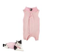 Cat Recovery Suit, Professional Cat Post-Surgery Suit, Elizabethan Collar & Cone Alternative, Anti-Lick Pet Vest for Kitten Spaying, Abdominal Wounds, or Skin Diseases (Pink, M Size)