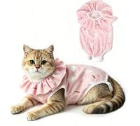 Cat Recovery Suit, Surgery Recovery Suit Cat Onesie Kitten Post Op Wound Care; L