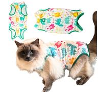 Cat Recovery Suit Surgical Onesie for Post Surgery (Neuter/Spay), Wounds and Skin infections for Male or Female Cats. Comfortable, Safe, (no Loose Cords) Cone Alternative. (X-Large)