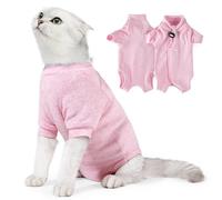 Cat Recovery Suits, Onesie for Cat Pet Wound Care After Surgery,The E-Collar Alternative for Post-Operative Care Bandages Post-Surgery Wear (Light Pink, S)
