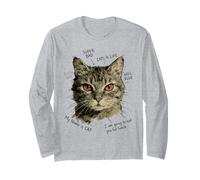 Cat Red Eyes Super Bad Street Style Vibes Long Sleeve T-Shirt