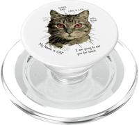 Cat Red Eyes Super Bad Street Style Vibes PopSockets PopGrip for MagSafe