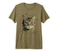Cat Red Eyes Super Bad Street Style Vibes Premium T-Shirt