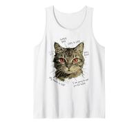 Cat Red Eyes Super Bad Street Style Vibes Tank Top