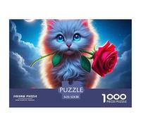 Cat Refined Jigsaw Puzzle Experience Tailored for Quiet Evenings, Blending Fantasy with A Clean UK-style Composition for Focused And Calming Play 52x38cm/1000pcs