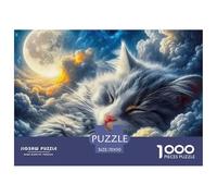 Cat Refined Leisure Jigsaw Puzzle Suited to Peaceful Indoor Play, Featuring Fantasy with A Clear Organised Layout That Promotes Calm Engagement 70x50cm/1000pcs
