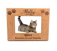 Cat Remembrance Personalised Engraved Photo Frame Gift (4 x 6 Inch)