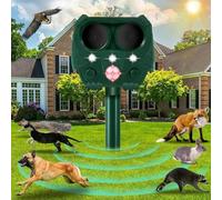 Cat Repellent, Garden Cat Deterrents, Ultrasonic Animal Repellent, USB & Solar Powered Waterproof Outdoor Animal Repeller, Motion Sensor and Flashing Light Pest Repeller, Squirrels Cats Rats