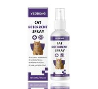 Cat Repellent Spray 120ML - Indoor & Outdoor Safe No Stain, Natural Deterrent to Stop Cats from Scratching Furniture, Carpet, Plants, Gardens