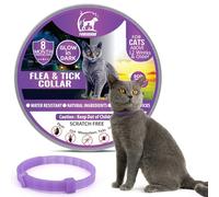 Cat Repellent Treatment, Single Pack Repellent Collar, Adjustable for Small Medium Large Cats, Glow in the Dark Natural Waterproof Design (Single Pack Purple)