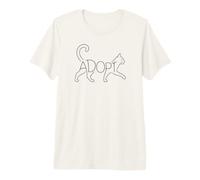 Cat Rescue Adopt Word Art Silhouette Design Premium T-Shirt