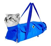 Cat Restraint Bag, Adjustable Nylon Nail Trimming Carrier, Small | Comfortable Handle Design Helps Reduce Biting and Scratching During Grooming at Home, Pet Shops, Travel, and Daily Cat Care.