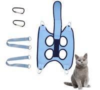 Cat Retention Holder for Nail Trimming - Comfortable Blue Pet Grooming Harness Safe Hammock for Dog Grooming, Easy to Use Beauty Bag | Station for the g
