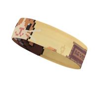Cat Riding A Motorcycle Sports Sweatband 15" Polyester Hairband Absorbent Quick-Dry Headband for Running, Yoga
