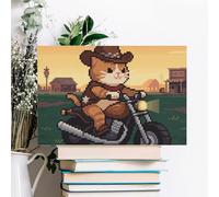 Cat Riding A Motorcycle Wall Decor For Living Room Large Canvas Wall Art For Bedroom Modern Office Pictures Wall Artwork Landscape Paintings Canvas Art Prints Home Decorations 18x12inch(45x30cm)