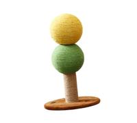 ＡＷＨＡＯ Cat Riding Scratches after Training Toys Climbing Frame Kitten Scratchy Posts for Grinding Claws, Double Ball