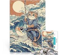 Cat Riding Turtle on WavesPuzzles for teenagers 2000 Piece learning educational toys is ideal as a gift for the whole family 70x100cm