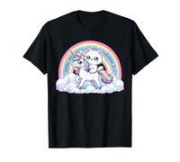 Cat Riding Unicorn, Magical Cat, Kawaii Cat On Unicorn T-Shirt