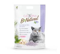Cat&Rina BeNatural Tofu Cat Litter Tray 5.5L Vegetable Clumping Cat Litter - Up to 30 Days Use - Dispose of Organic or Toilet - Lavender Anti-Odour Cat Sand