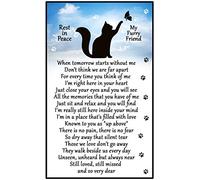 Cat RIP Bereavement Gift - Still Loved verse, 6 x 4 inch Fridge Magnet, Pet loss, Remembrance, Memorial, Sympathy Flexible Magnet