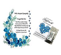 Cat RIP Forget me not design A5 card and Forget me not seeds - Bundle 2 pcs - RIP. Loss, Sympathy, Remembrance……