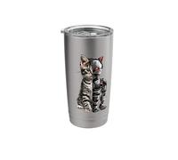 Cat Robot Cyborg Cat Robot Cat AI Stainless Steel Insulated Tumbler