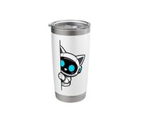 Cat Robot Kitty Cyborg Torn the Fabric Pet Tech Engineering Stainless Steel Insulated Tumbler