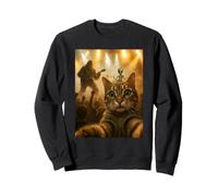 Cat Rock Concert Selfie Bigfoot Guitar & Alien Drummer Sweatshirt
