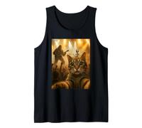 Cat Rock Concert Selfie Bigfoot Guitar & Alien Drummer Tank Top