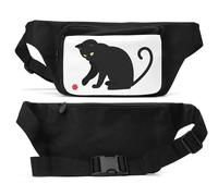 Cat Rolling A Dice Unisex Waist Bag Black