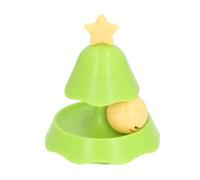 Cat Rotating Toy, Detachable 2 Layers Easy To Clean Anxiety Reduction Christmas Tree Shape Cat Toy Adorable Interactive Turntable for Bedroom for Outdoors (Green)