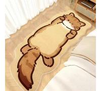 Cat Rug for Bedroom,Cat Shaped Rug Washable,Washable Cute and Funny Kids Pets Modern Printed White Irregular Shape Entryway (A Cute Kitten)