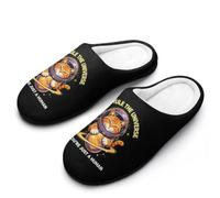 Cat Rule The Universe Mens House Slippers Cotton Home Shoes | Non-Slip,Rubber Sole,Indoor&Outdoor