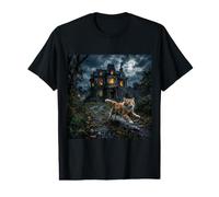 Cat Running Away from Madhouse in Horror Value Graphic T-Shirt