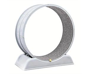 Cat Running Exercise Wheel Treadmill - Natural Colour, Ultra-Quiet Wooden Cat Training Toy with Locking Mechanism, Removable Carpet for Running & Scratching, 76 cm