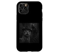 Cat Running From Dinosaur T Rex Action Artwork Case for iPhone 11 Pro