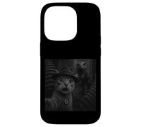 Cat Running From Dinosaur T Rex Action Artwork Case for iPhone 14 Pro