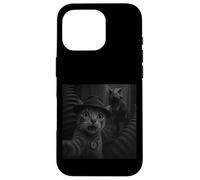 Cat Running From Dinosaur T Rex Action Artwork Case for iPhone 16 Pro