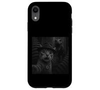 Cat Running From Dinosaur T Rex Action Artwork Case for iPhone XR