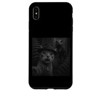 Cat Running From Dinosaur T Rex Action Artwork Case for iPhone XS Max