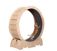 Cat running Wheel Cat Treadmill Cat Toy Relieve Boredom Silent Roller Cat Climbing Frame Solid Wooden Board Pet Supplies Cat Toys(S)