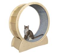Cat running Wheel Cat Treadmill Fashionable Roller Exercise Play Comfortable Pet Cat Exercise Toy Running Wheel Large Solid Wood Cat Toys(A,M)