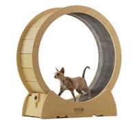 Cat running Wheel Cat Treadmill Silent Cat Running Wheel Solid Wood Sports Fitness Pet Roller Cat Toys Cat Climbing Frame Cat Toys(3)