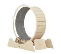 Cat running Wheel Cat Treadmill Silent Roller Ring Solid Wood Large Cat Climbing Frame Cat Toy High Fiber Pet Sports Fitness Cat Toys(S)